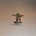 Mini Silver Army Man Soldier with rocket launcher