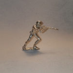 Classic Silver Army Man Soldier with rifle