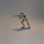 Classic Silver Army Man Soldier with rifle