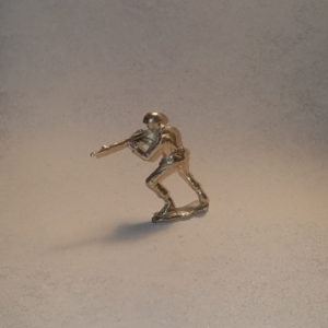 Classic Silver Army Man Soldier with rifle