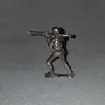 Classic Silver Army Man Soldier with a rocket launcher