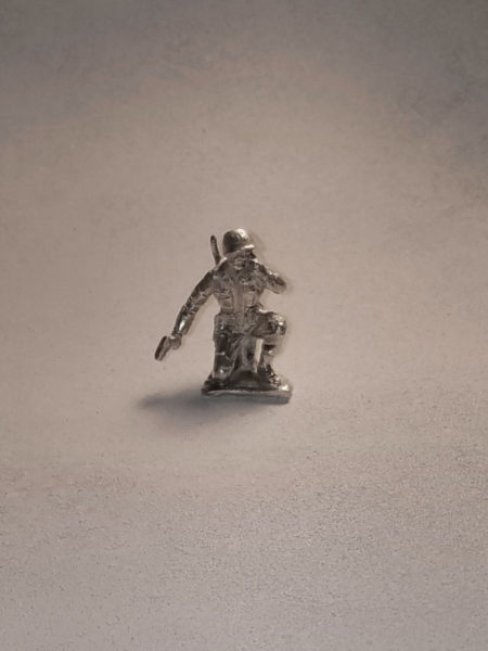 Classic Silver Army Man Soldier Radioman