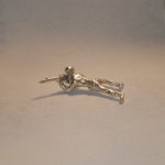 Classic Silver Army Man Prone M16 Toy Soldier
