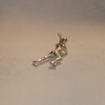 Classic Silver Army Man Prone M16 Toy Soldier