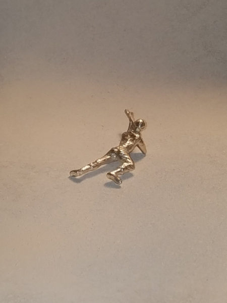 Classic Silver Army Man Prone M16 Toy Soldier