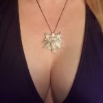 Witcher inspired silver pendant