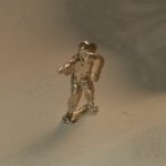 Classic Silver Soldier Army Man holding pistol