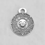 Skull pendant silver coin