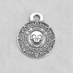 Skull pendant silver coin