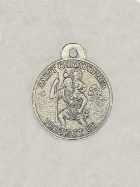 Saint Christopher silver pendant