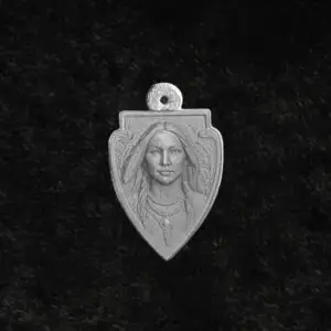Pocahontas silver pendant
