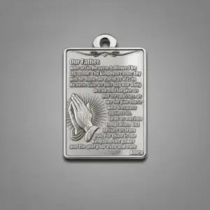 Lord's prayer .999 silver pendant