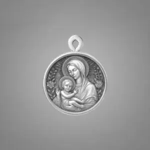 virgin Mary silver pendant