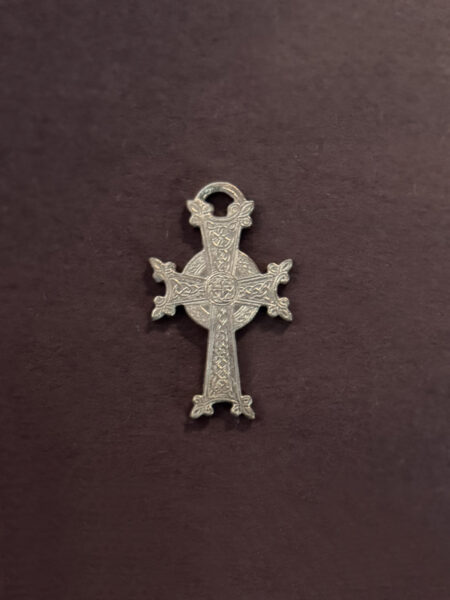 Celtic silver cross ornated pendant