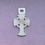 Silver Celtic ornated cross with intricate design