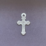 Silver Christian orthodox cross pendant