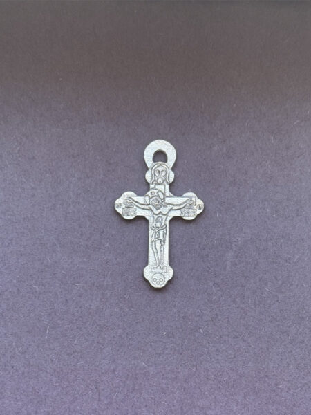 Silver Christian orthodox cross pendant