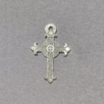 ornated silver cross pendant