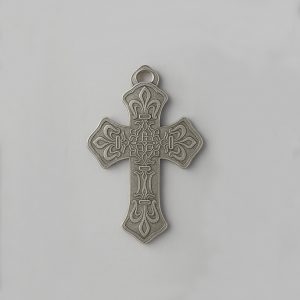 ornated 999 silver cross pendant