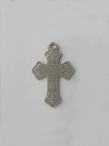 ornated 999 silver cross pendant