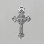 ornated 999 silver cross pendant charm