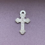 Slavic Christian orthodox silver cross pendant