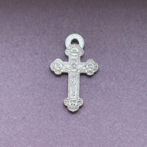 Slavic Christian orthodox silver cross pendant
